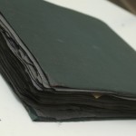 A damaged scrapbook