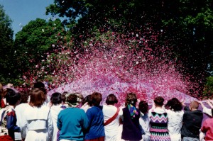Early days of the May Hole celebration (1980s) courtesy of Deb Rowan, Class of 1990.
